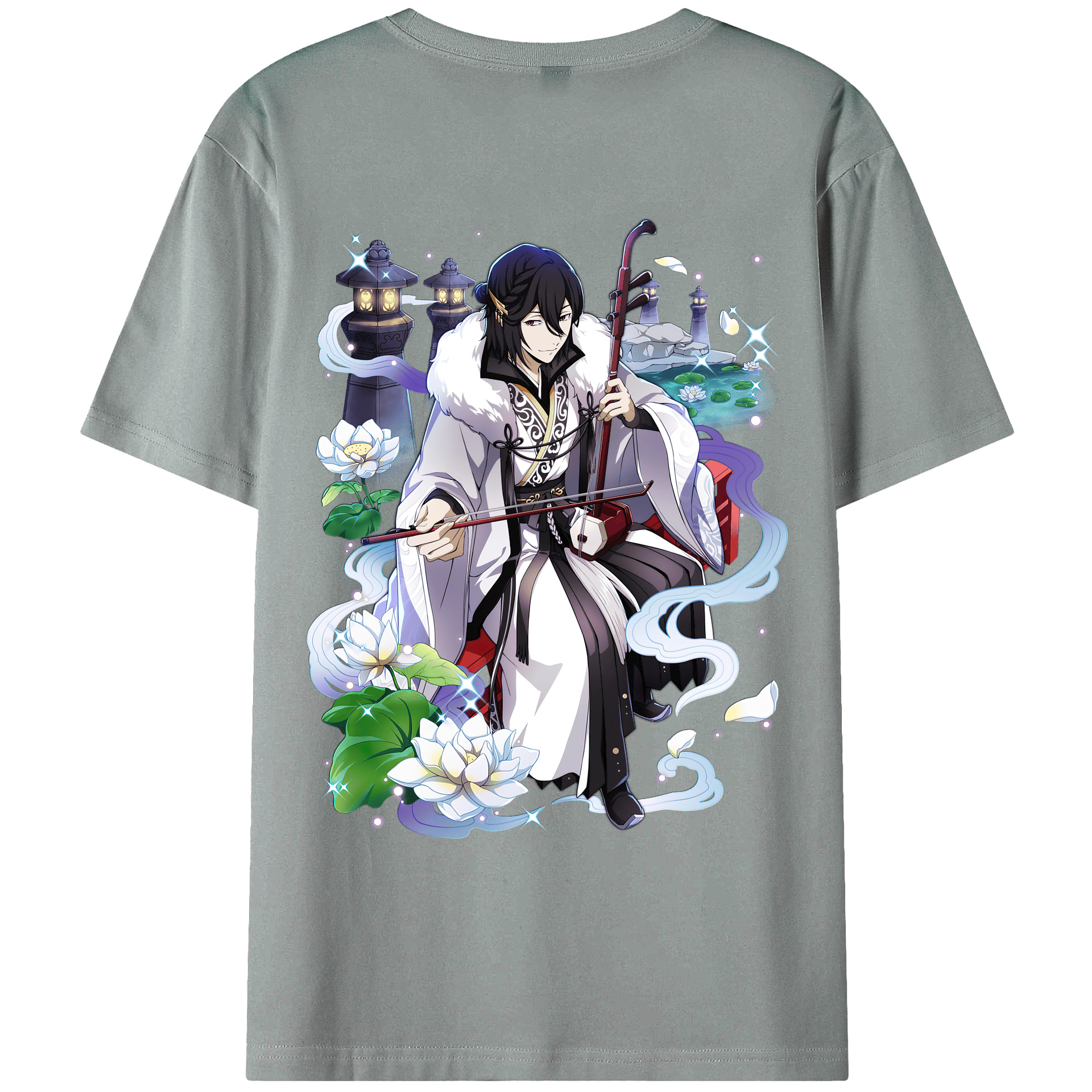 （画像用） 文豪ストレイドッグス Bungo Stray Dogs 綿100％ メンズ半袖Tシャツ（バックプリント） 通気性